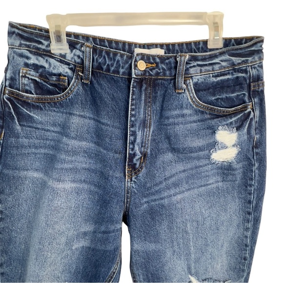 Vervet Denim Casual Classic Distressed Mom Jeans - Picture 2 of 9